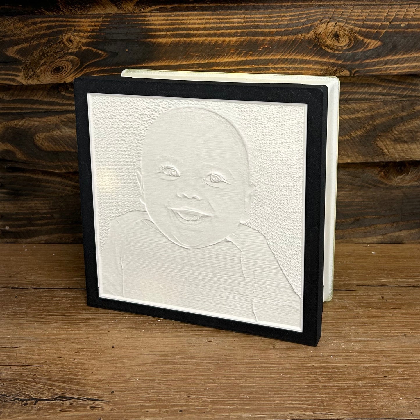 Lithophane/ 3D-Bild Glasbaustein