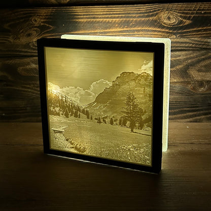 Lithophane/ 3D-Bild Glasbaustein